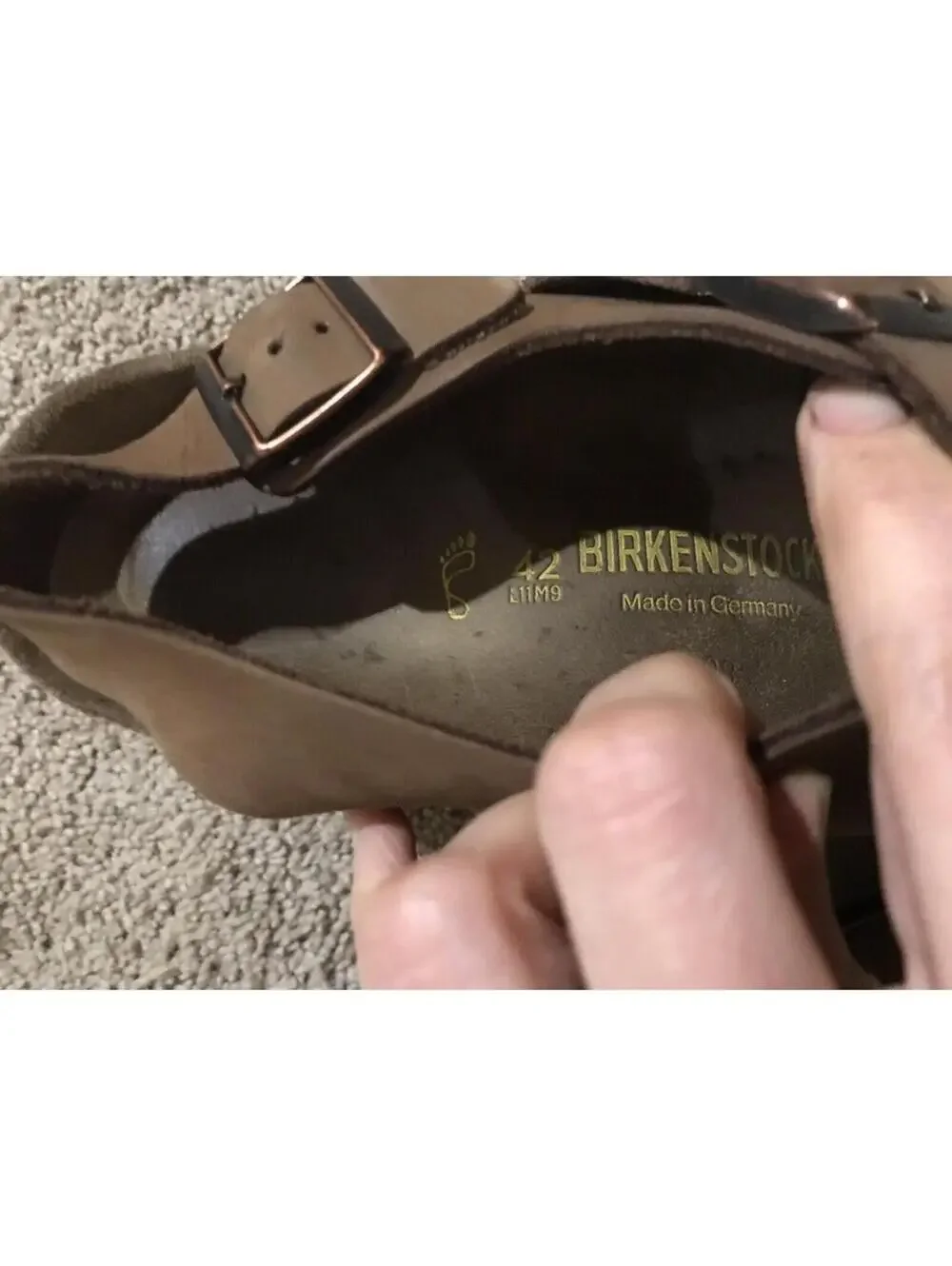 Birkenstock’s EU 42 Milano Brown US Ladies 11 Mens 9 Regular Fit sandals shoes